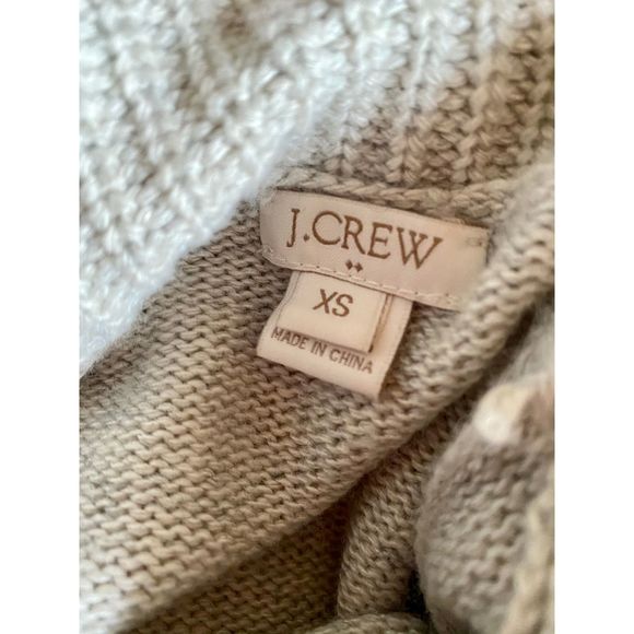 J. Crew Cowl Neck Wool Beige Sweater XS - Picture 4 of 6